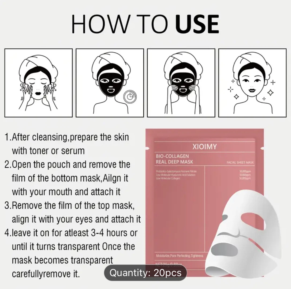 XIOIMY Bio-Collagen Real Deep Mask (10pac ) - photo 4
