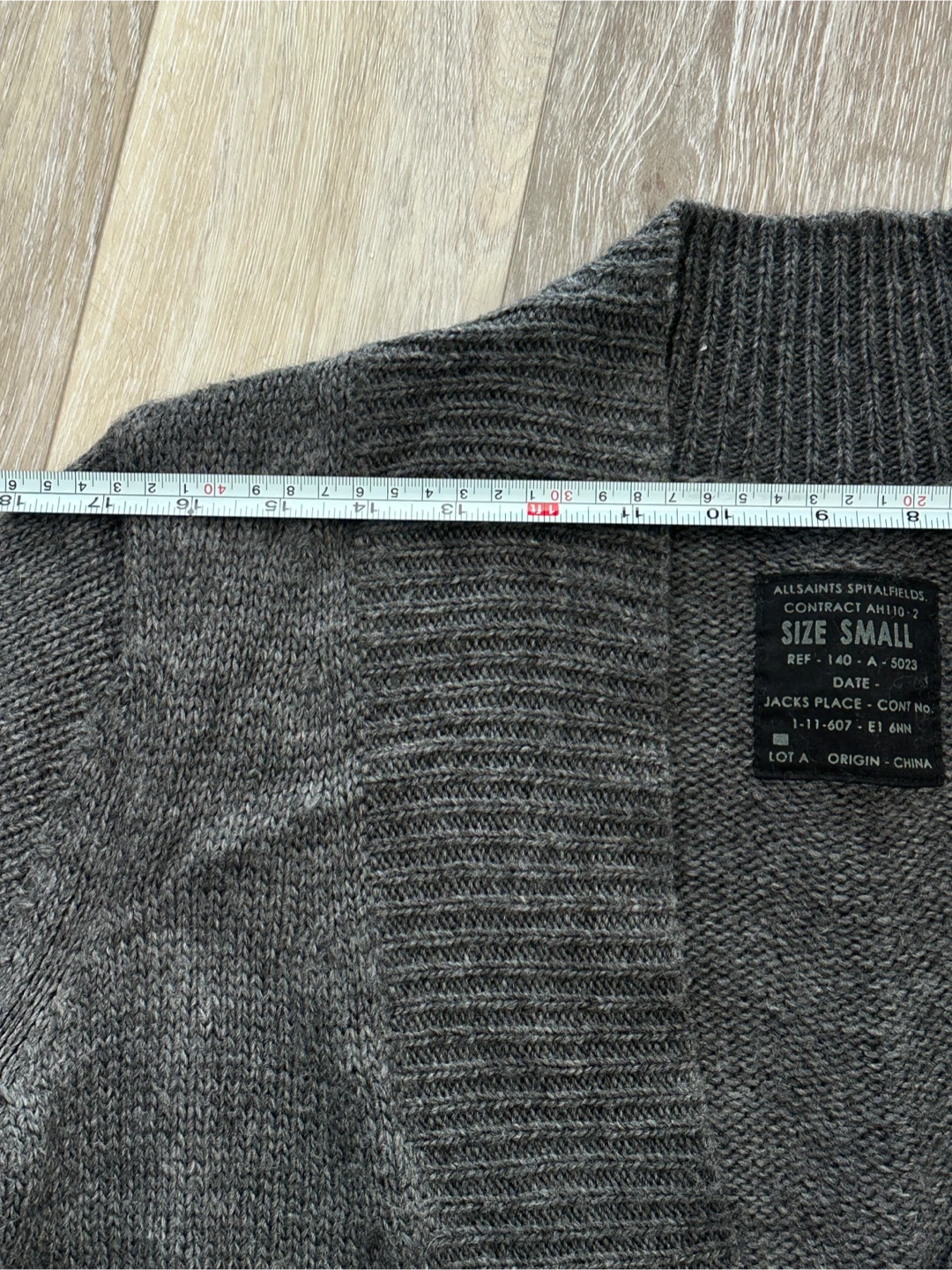 AllSaints Grey Knit Cardigan size S - photo 2
