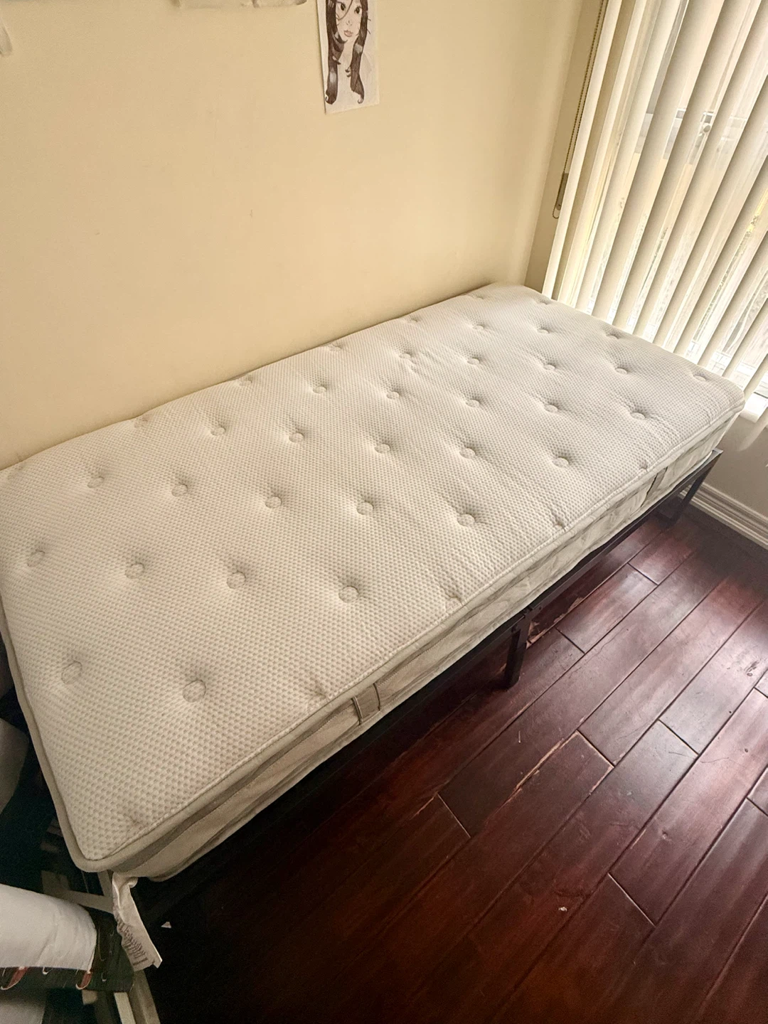 Twin Bed Frame with Mattress(10 inch)+ topper mattress - photo 2