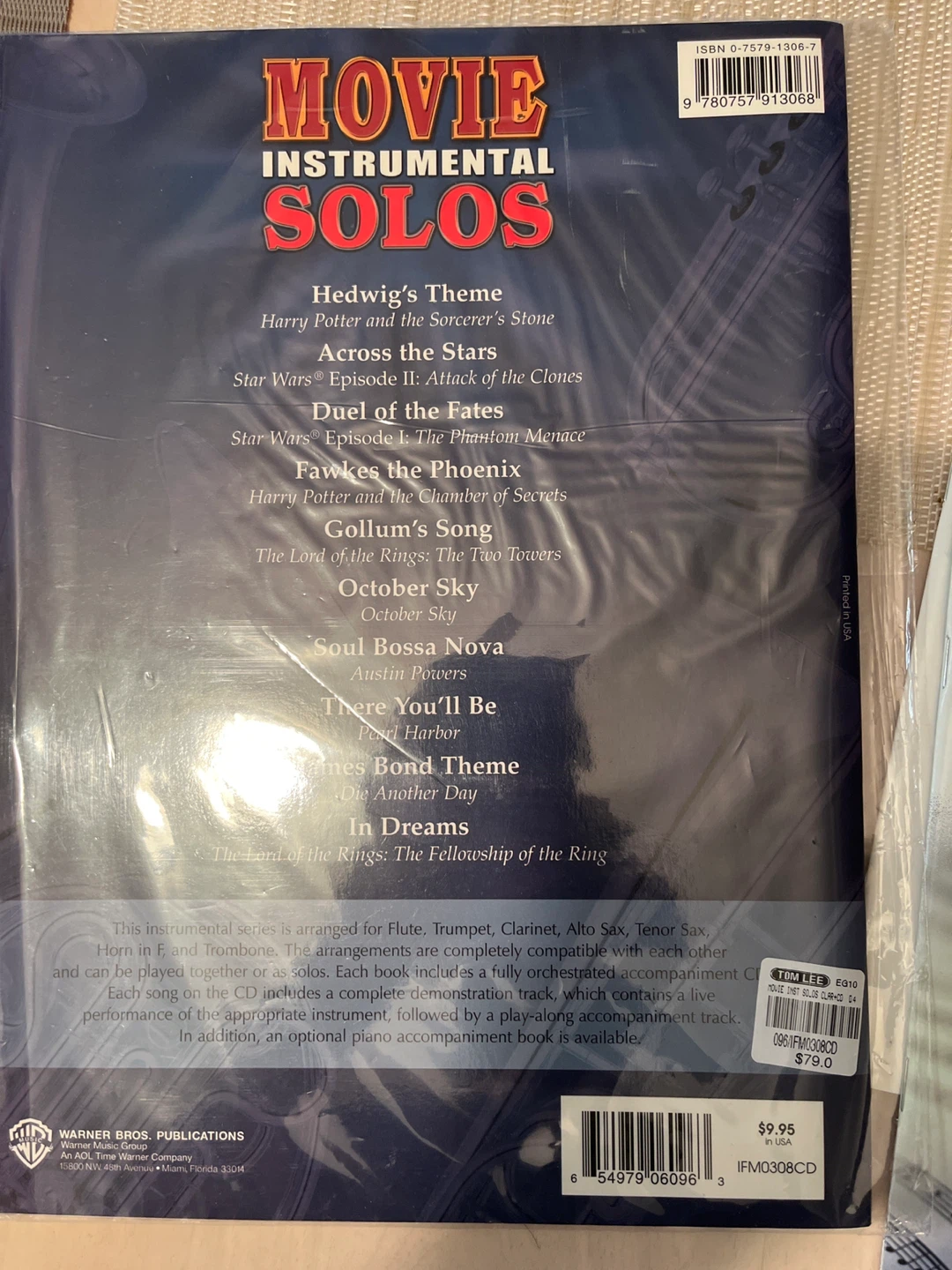 5 clarinet sheet music books (Classics, Disney, movies) - photo 4