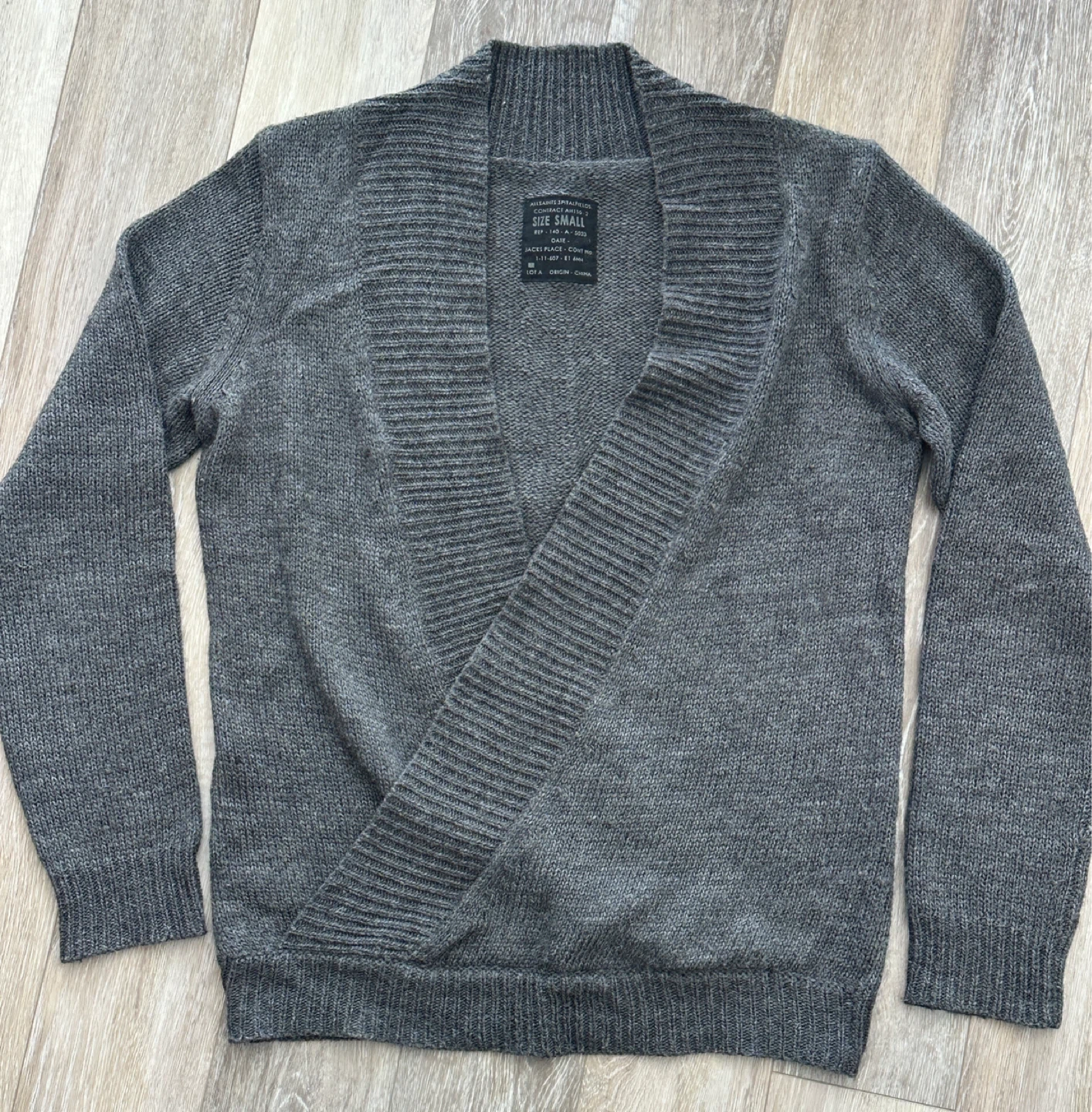 AllSaints Grey Knit Cardigan size S