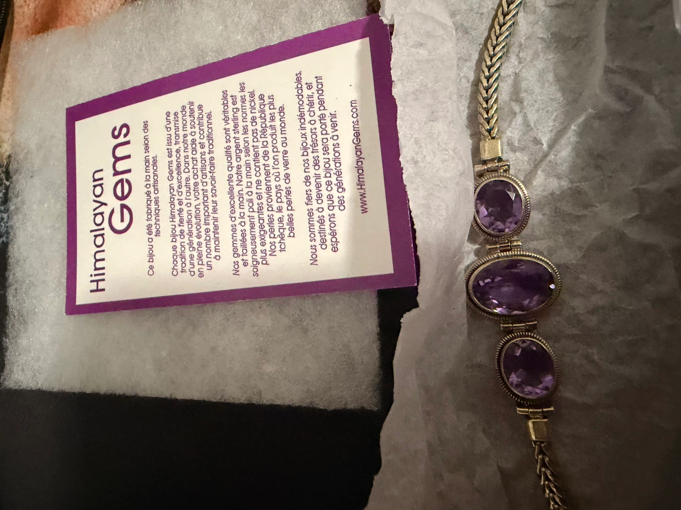 Himalayan Gems Amethyst Sterling Silver Bracelet - photo 2
