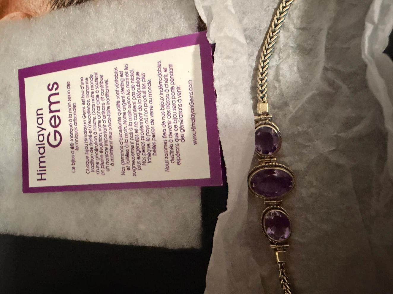 Himalayan Gems Amethyst Sterling Silver Bracelet - photo 3