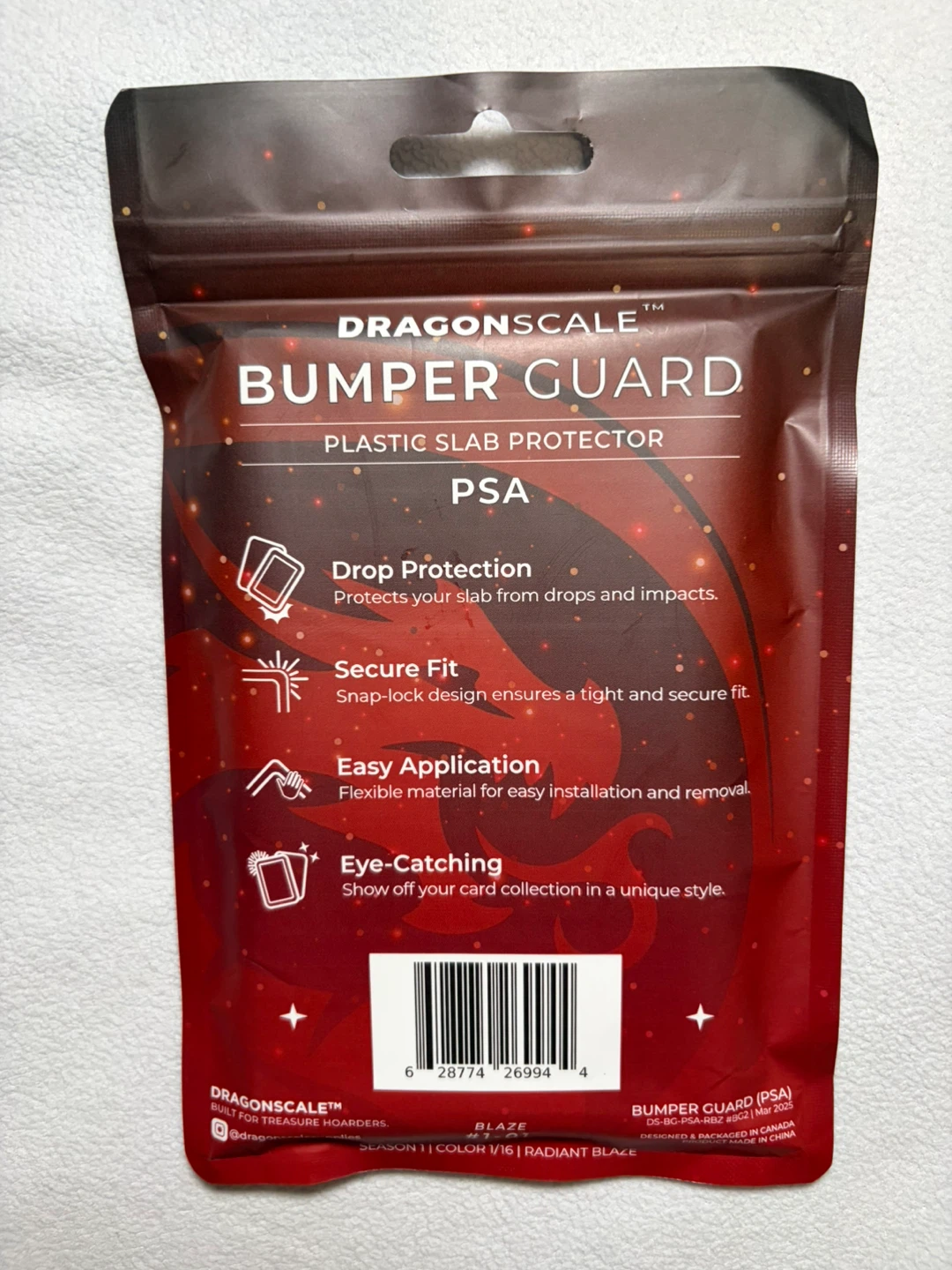 Dragon Scale Radiant Blaze Bumper Guard PSA Slab Protector - photo 2