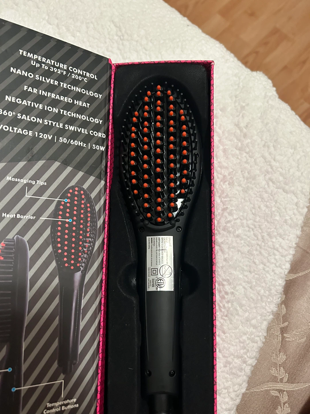 GRAVITTI Ceramic Hair Straightening Brush with LCD Display - photo 4