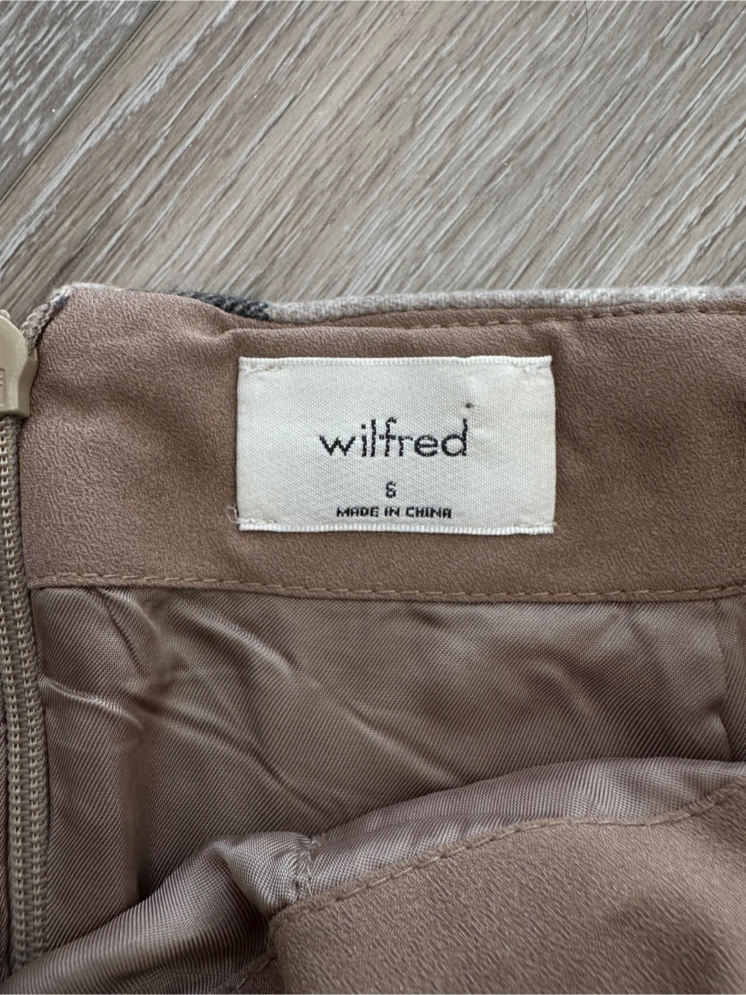Wilfred Plaid Wool Blend Mini Skirt Size 6 - photo 2