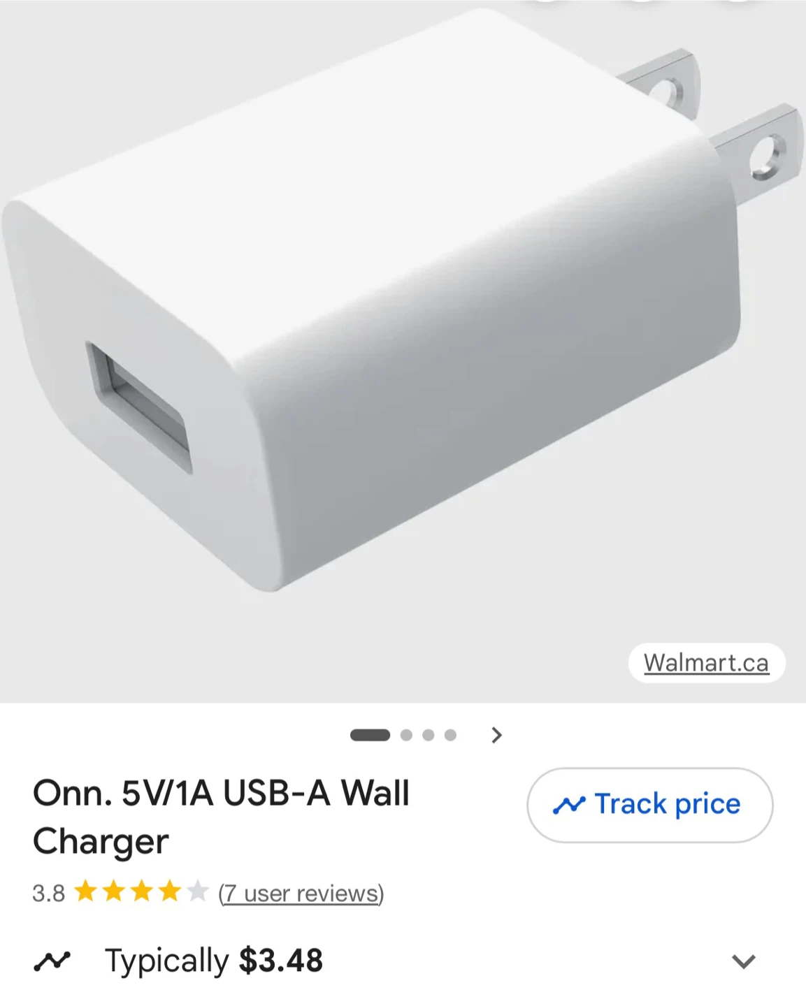 Lot of 4 USB-A Wall Chargers