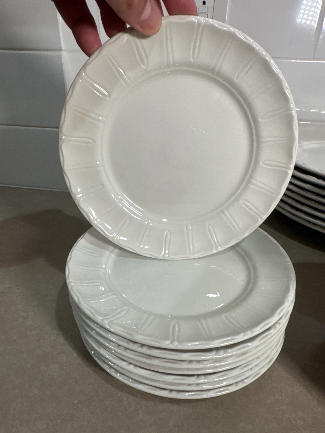 Red - Cliff Ironstone fine china Sydenham White Dinnerware Set - photo 2