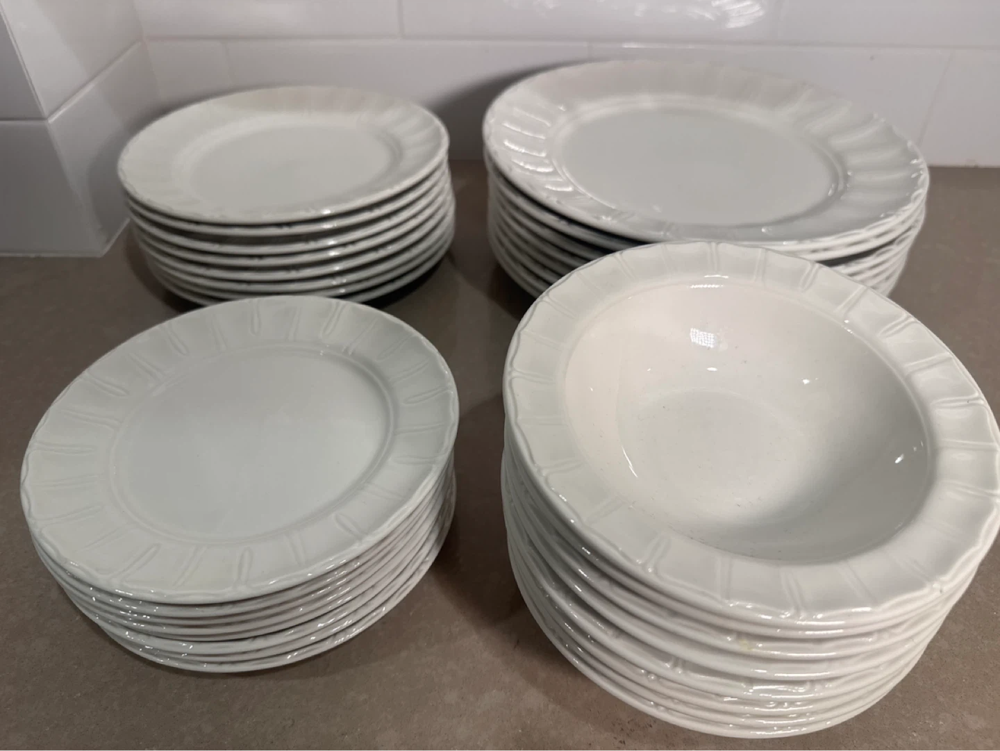 Red - Cliff Ironstone fine china Sydenham White Dinnerware Set