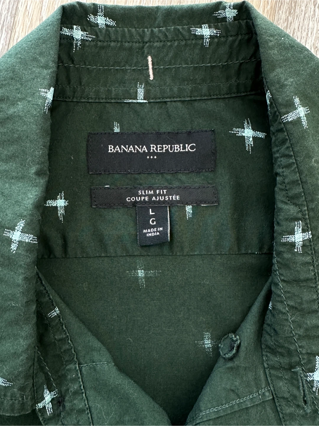 Banana Republic Slim Fit Button-Up Shirt - Men's Large - photo 2