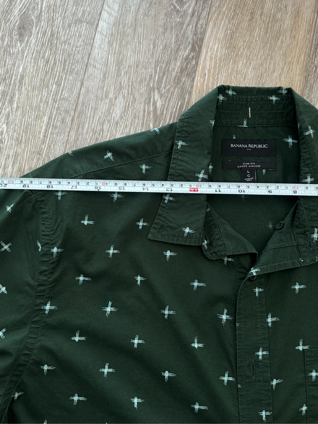 Banana Republic Slim Fit Button-Up Shirt - Men's Large - photo 3