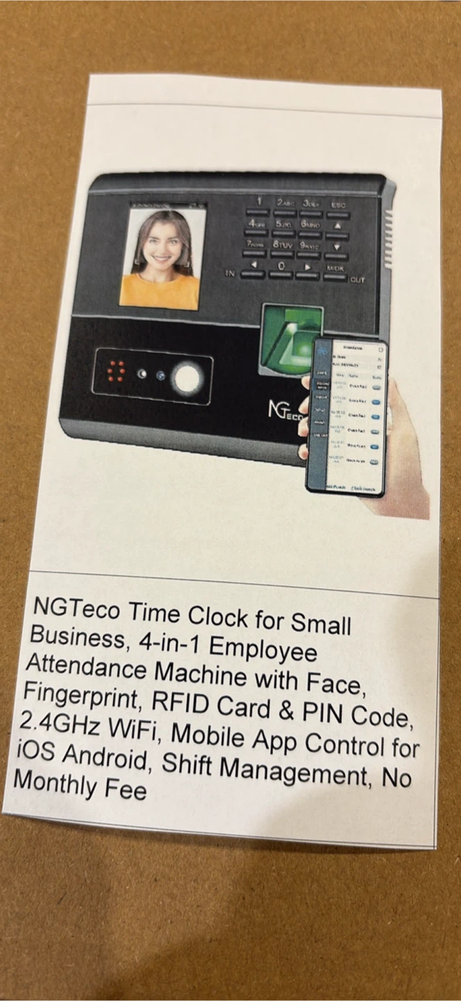 NGTeco Time Clock for Small Business