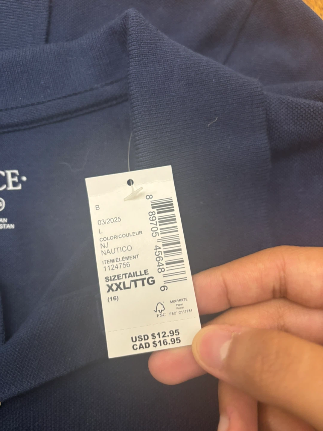 The Children's Place Navy Polo Shirt XXL/TTG 16 - photo 3