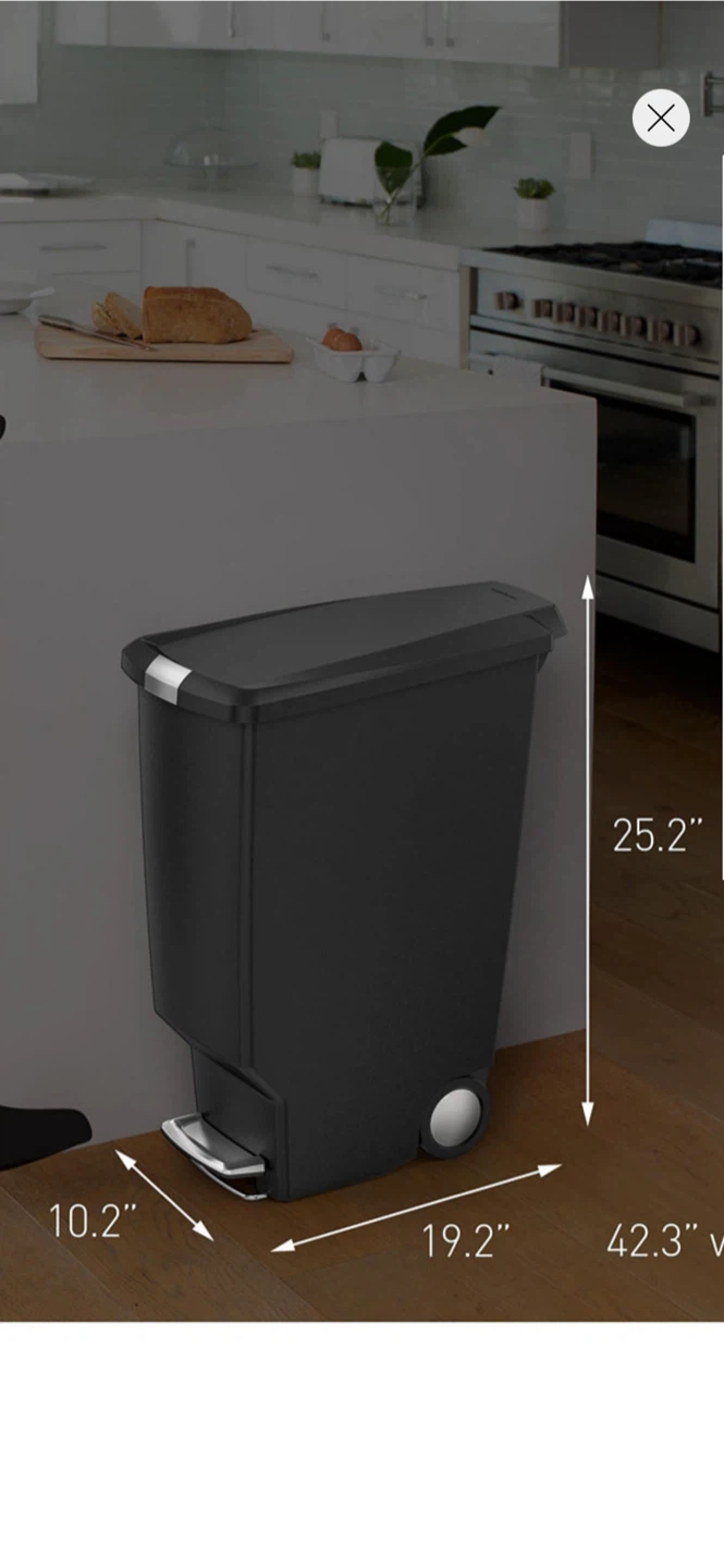 Simplehuman 45L Rectangular Step Trash Can - photo 5
