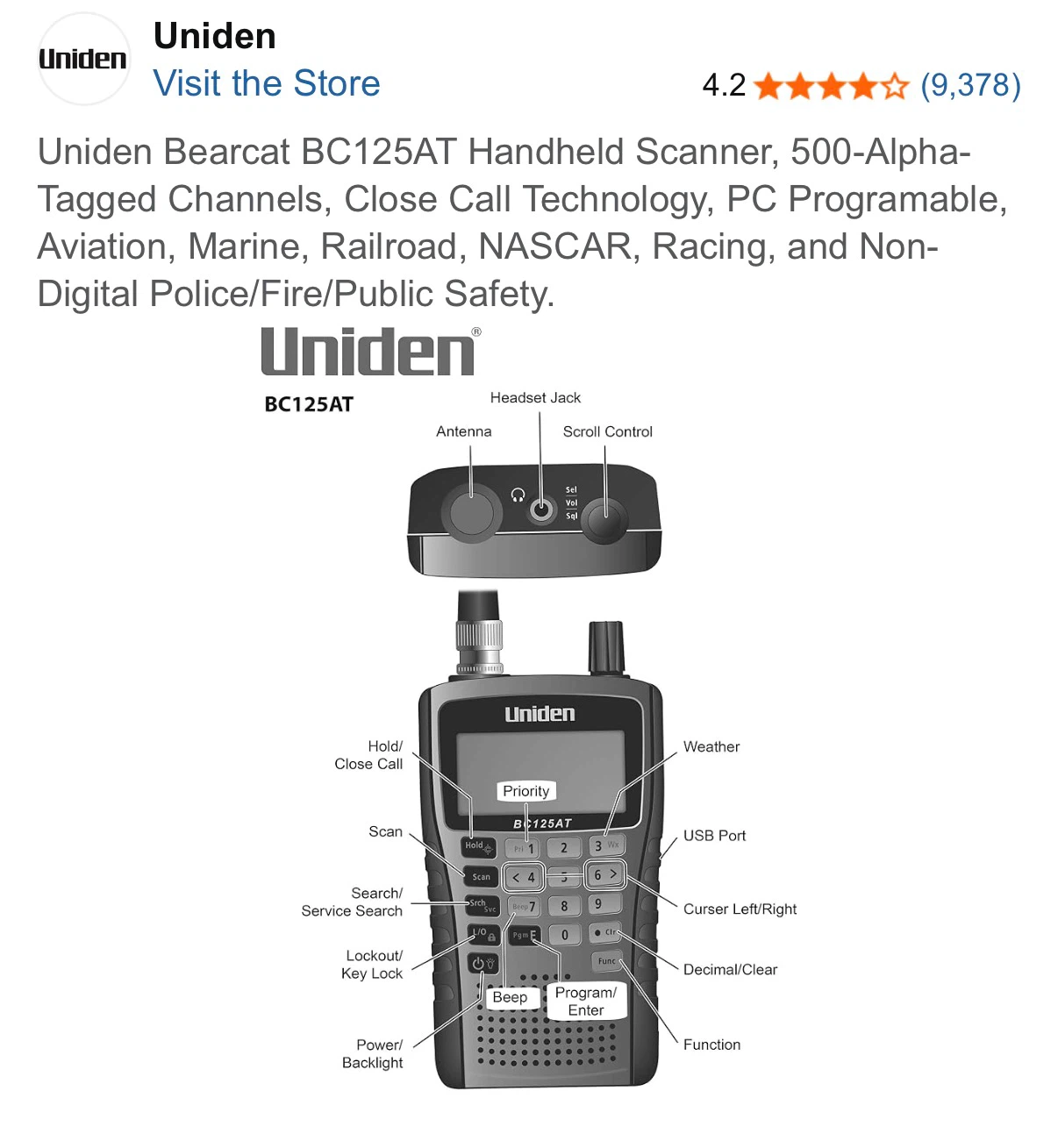 Uniden Bearcat Handheld Scanner - photo 5