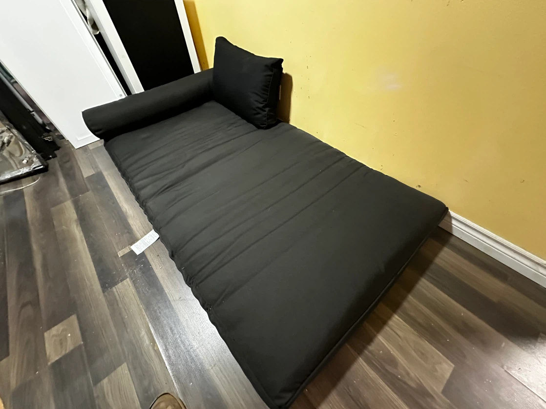 🟩 Outdoor Floor Lounger / Patio Futon Cushion – Black - photo 2