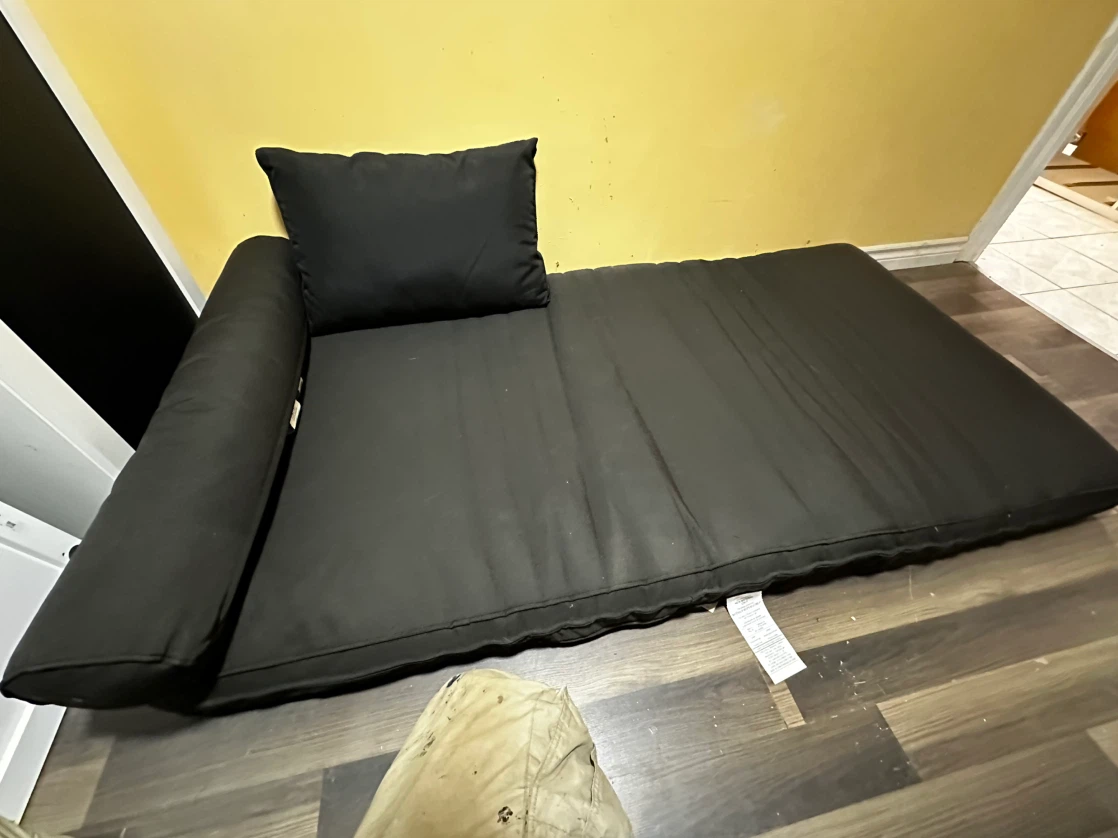 🟩 Outdoor Floor Lounger / Patio Futon Cushion – Black - photo 3