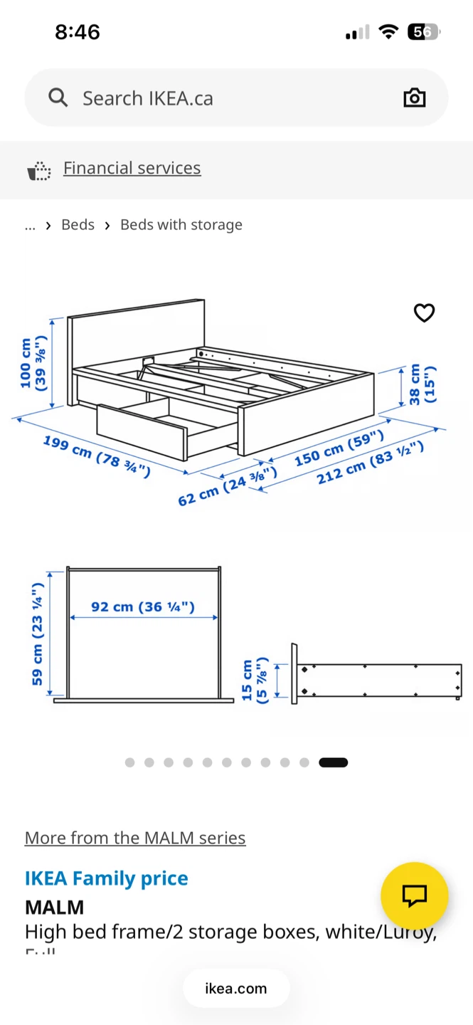 Ikea double bed + mattress - photo 2