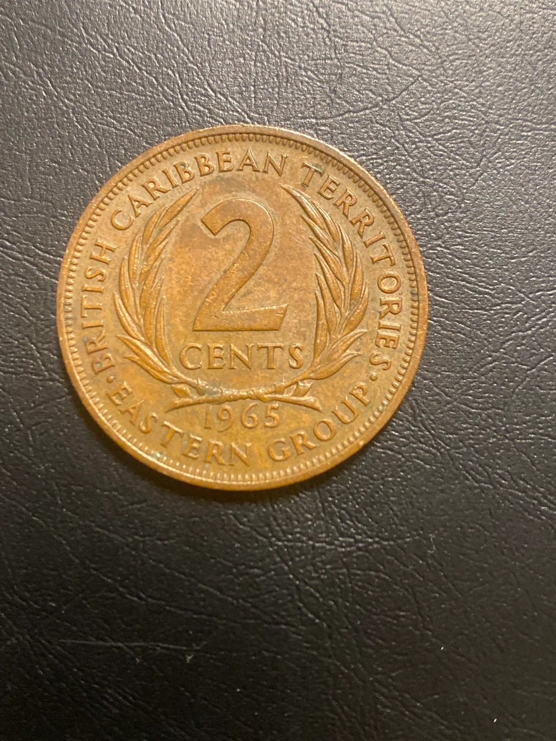 1965 British Eastern Caribbean Group 2 Cents Coin