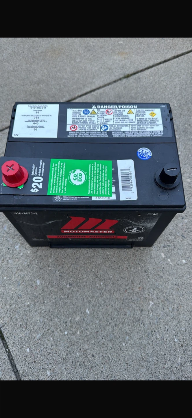 Motomaster Automotive Battery 010-8672-8 12V