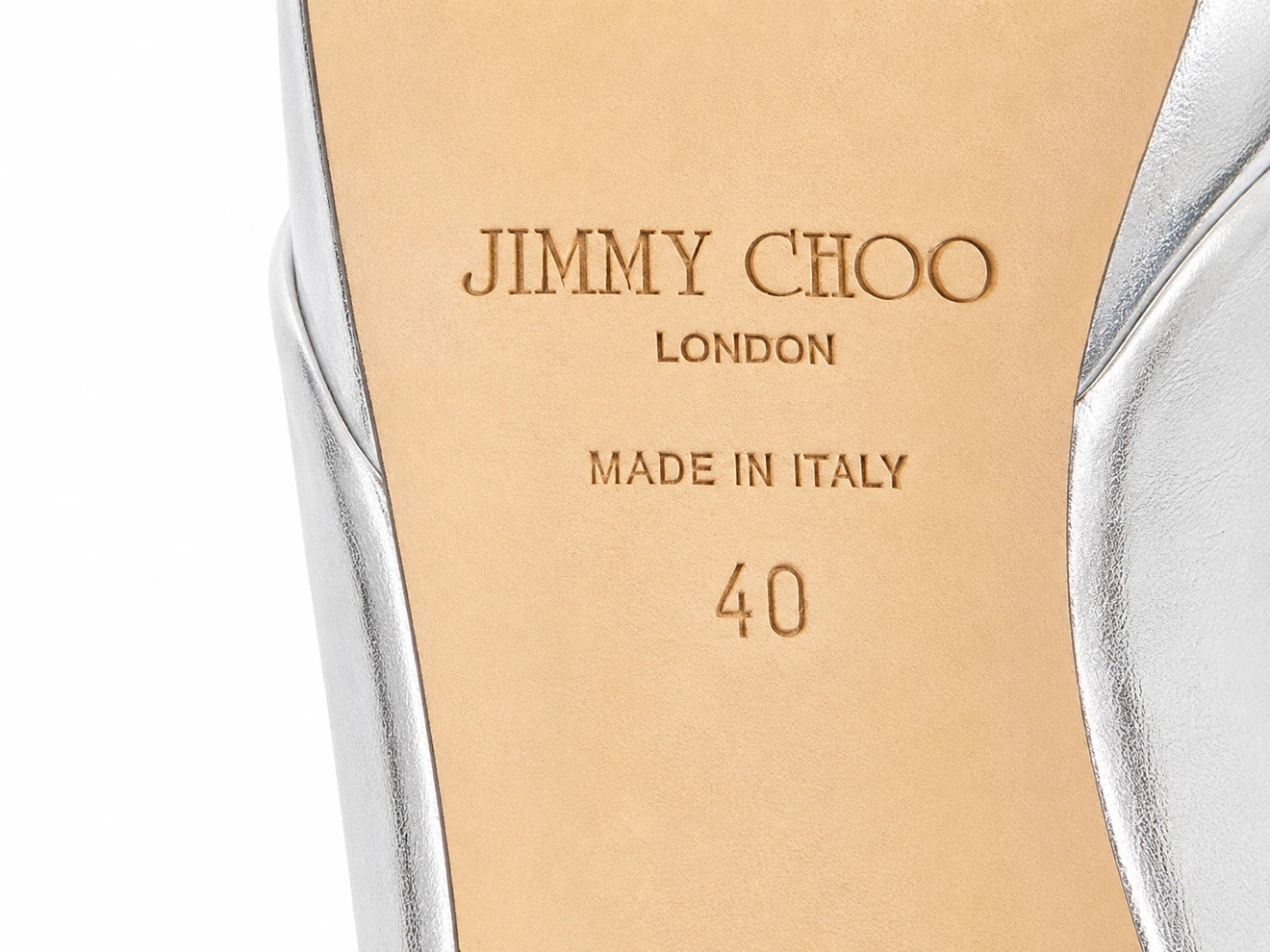 Jimmy Choo Silver Slingback Heels - Size 40 - photo 4