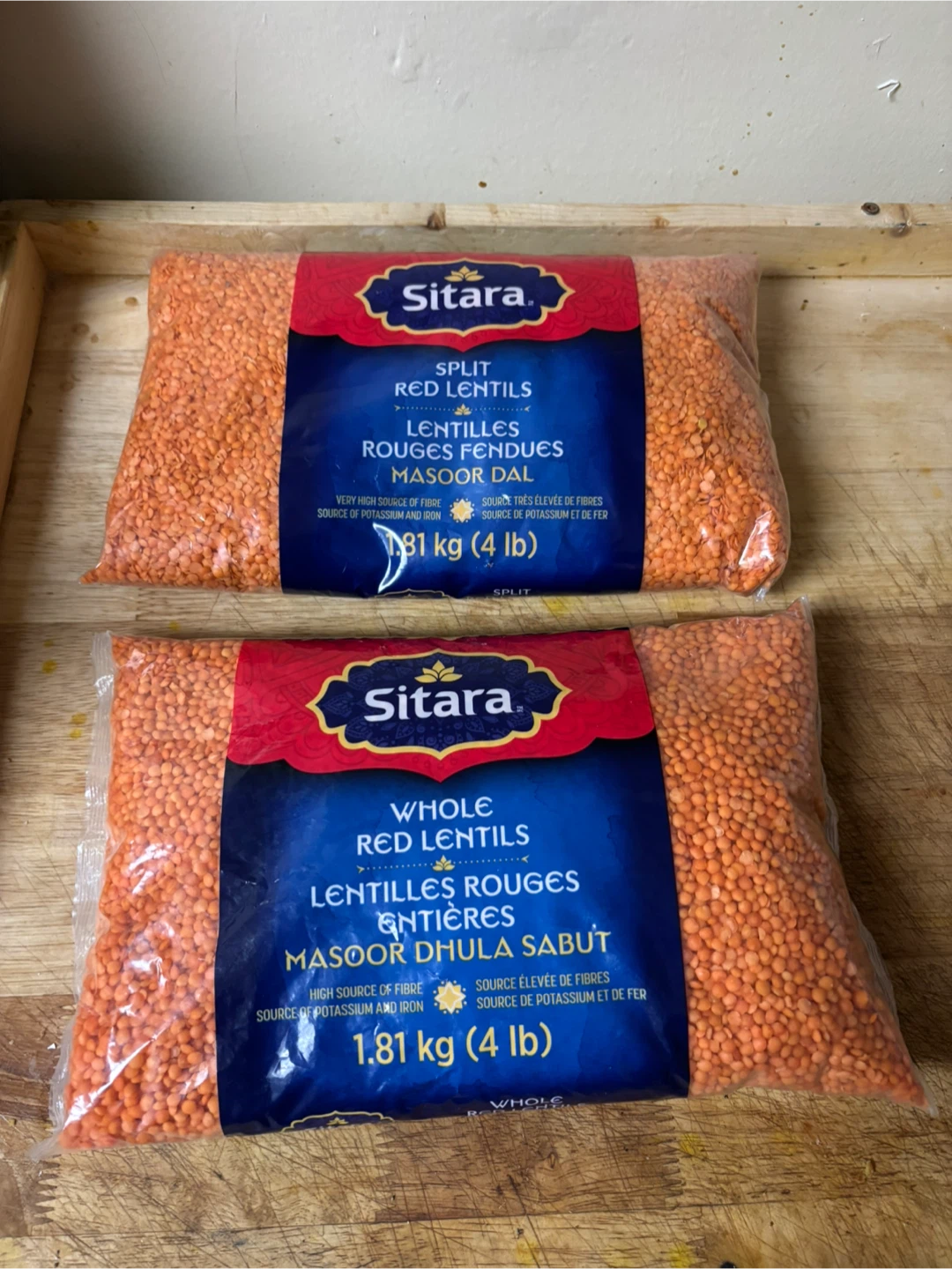 Sitara Whole Red Lentils (Masoor Dal) - 1.81 kg