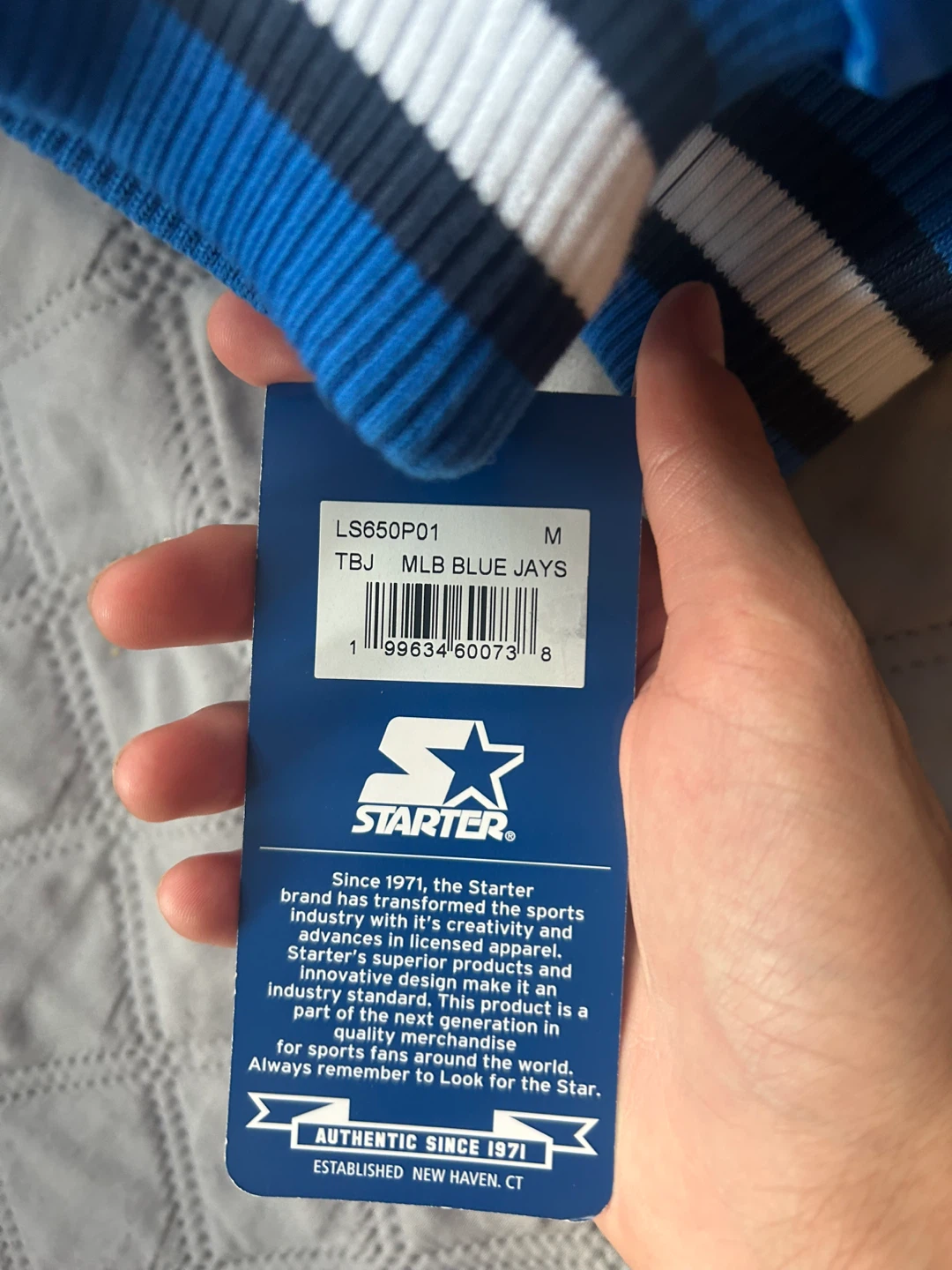 Starter Toronto Blue Jays Satin Bomber Jacket - Medium - photo 4