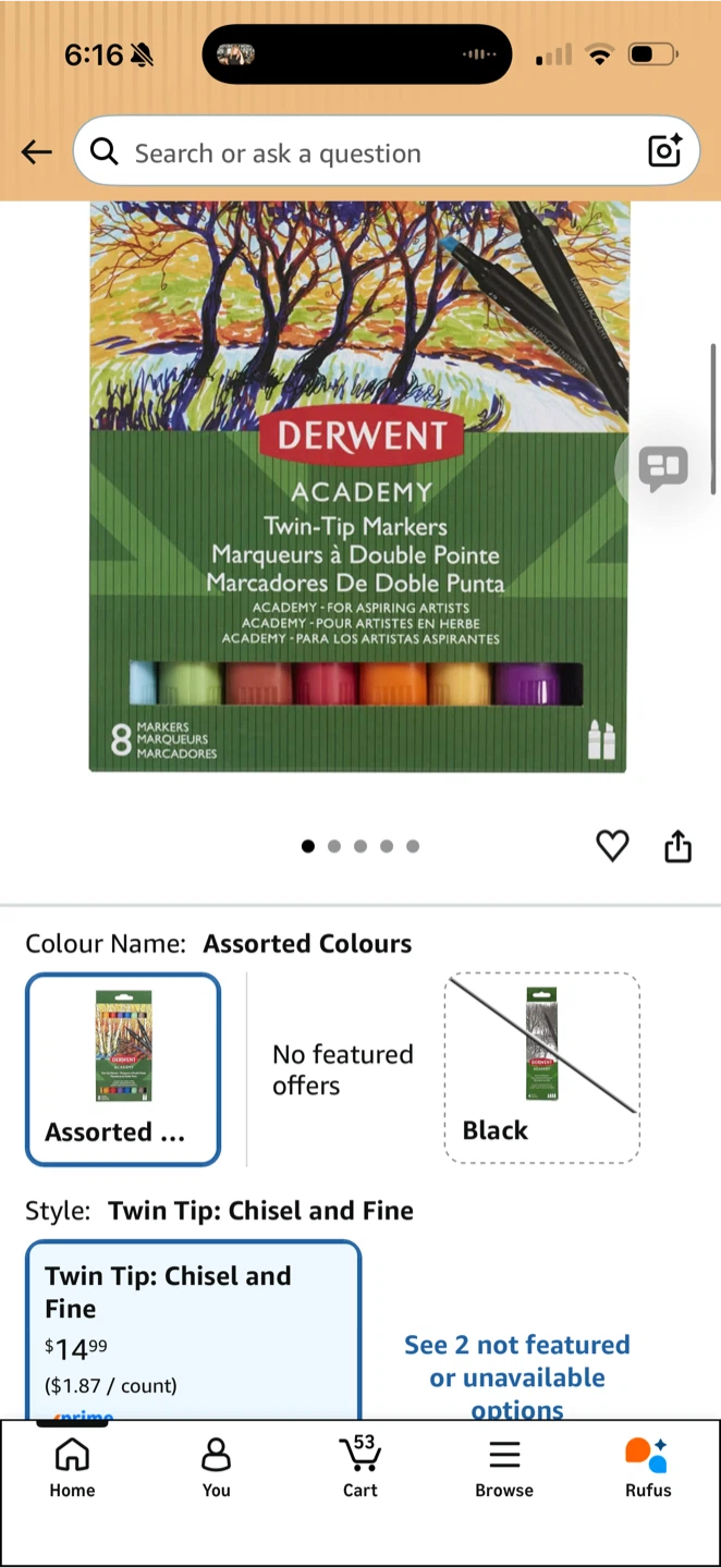 Derwent Academy Twin-Tip Markers - 8 Assorted Colours - photo 3