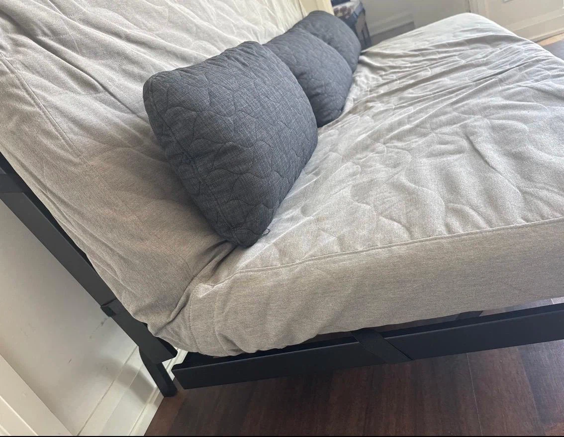 IKEA NYHAMN 3-Seater Sofa Bed with Knisa Gray/Beige Cover - photo 5