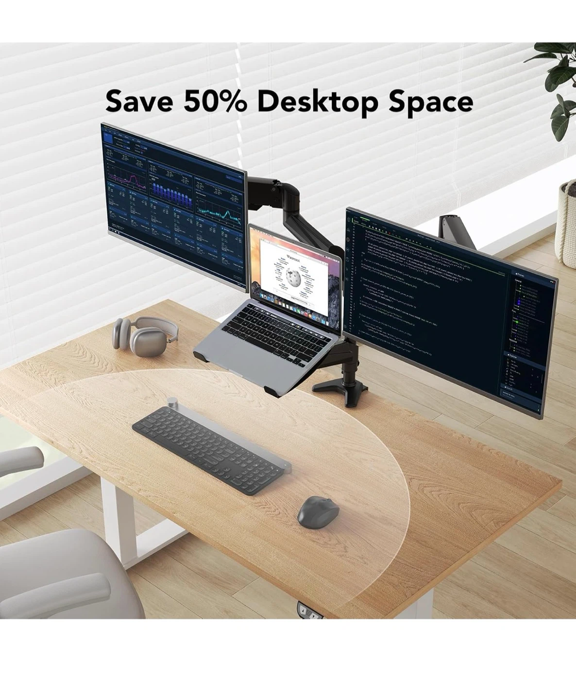 HUANUO 3-in-1 Desk Mount for Monitors and Laptop MLS - photo 5