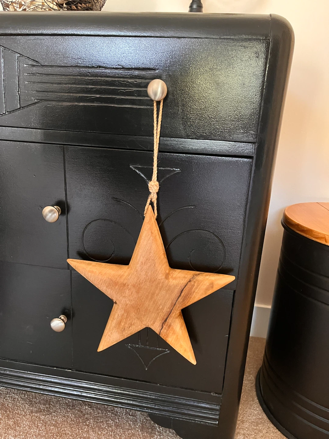Solid, hand crafted wooden heart