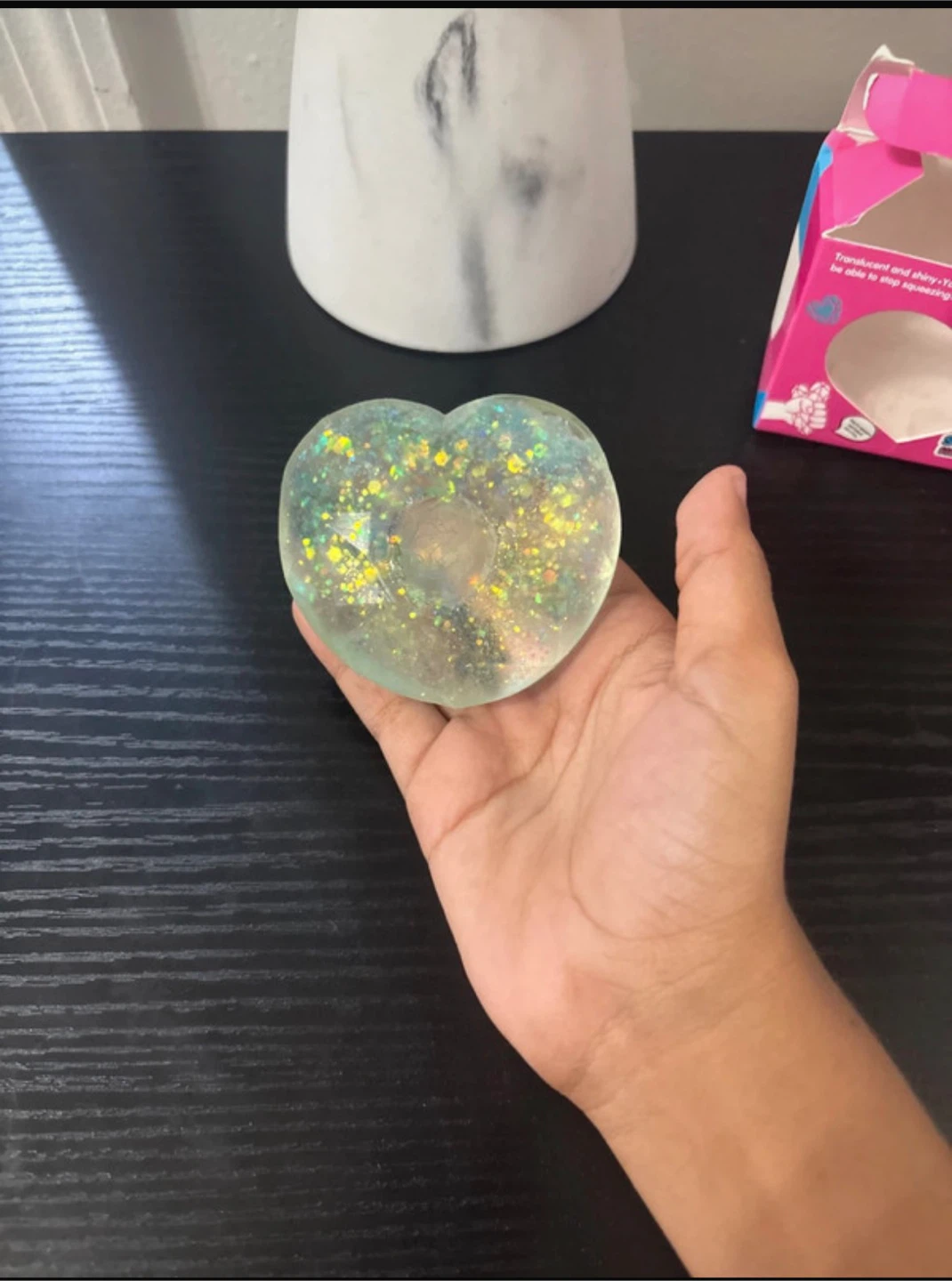 Stress Toy Heart Diamond Blue with Glitter - photo 2