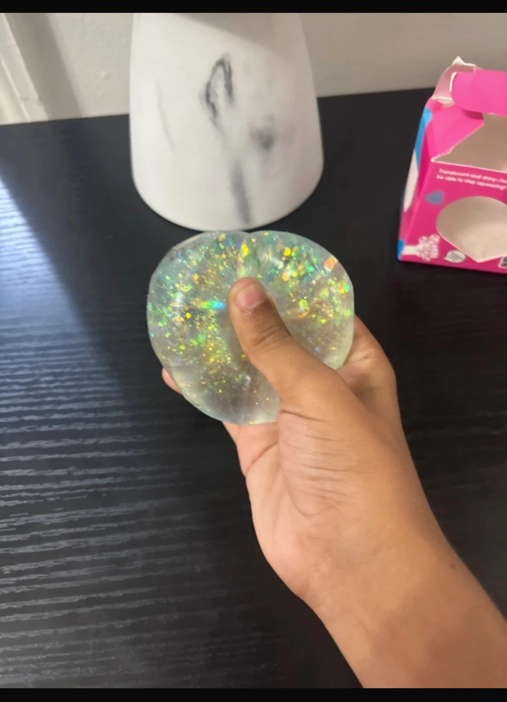 Stress Toy Heart Diamond Blue with Glitter - photo 3