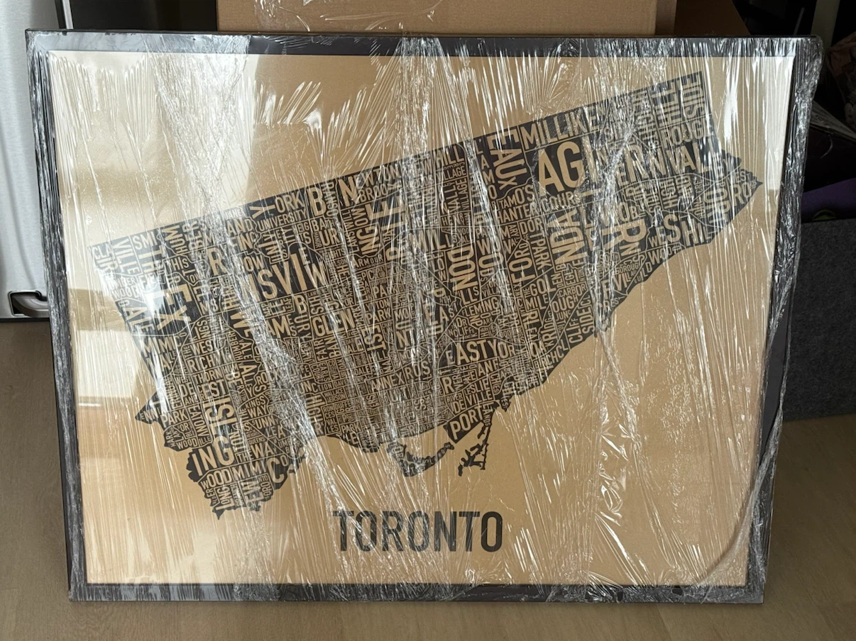 Toronto Neighbourhood Map Framed Print