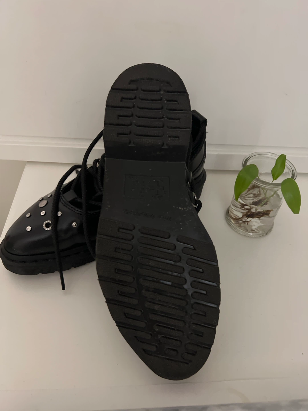 Dr. Martens Black Leather Studded Mary Jane Shoes - photo 2