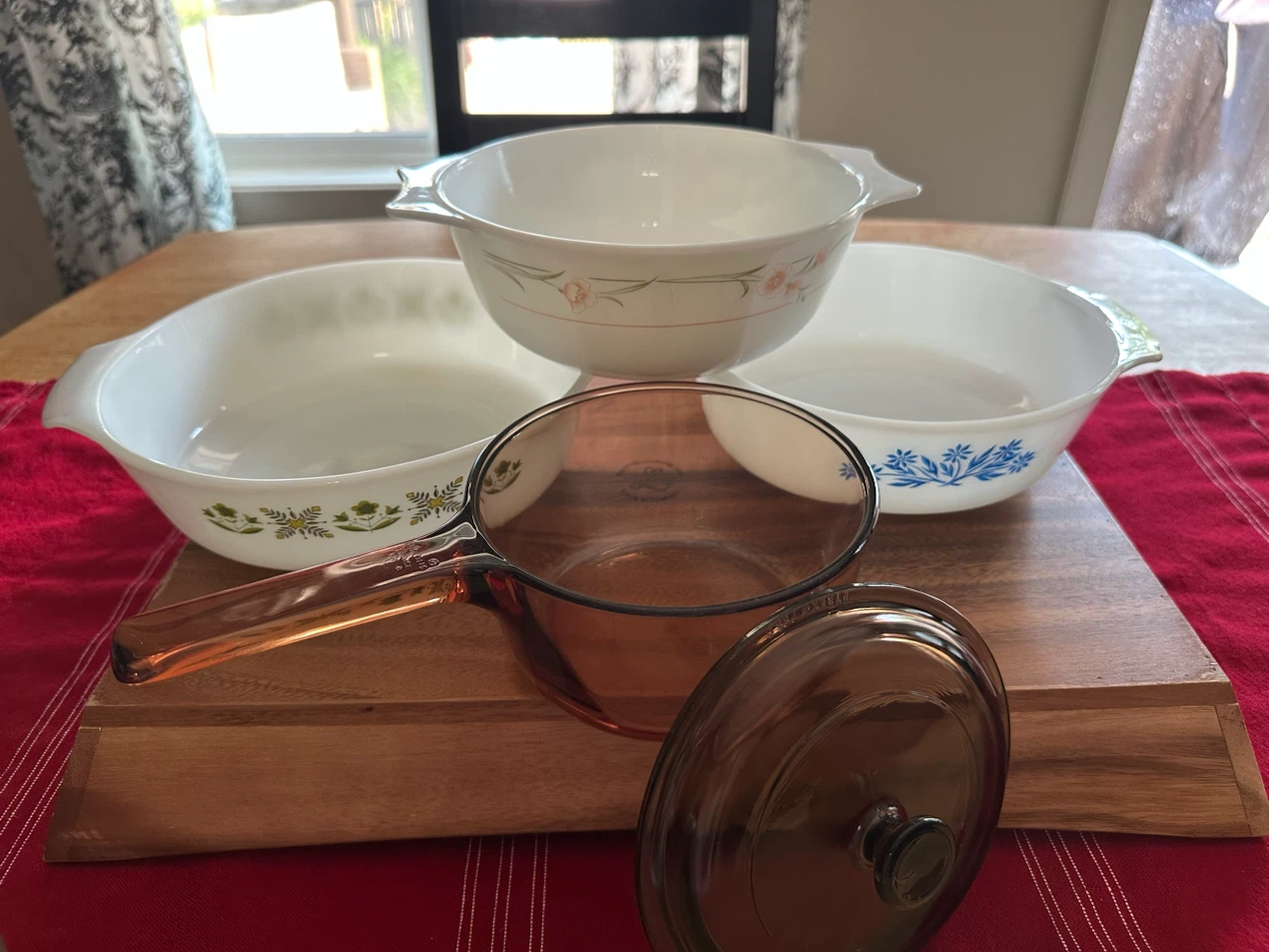Vintage Glassware Set: Visions Amber & Fire-King (4Pcs) - $65 - photo 5