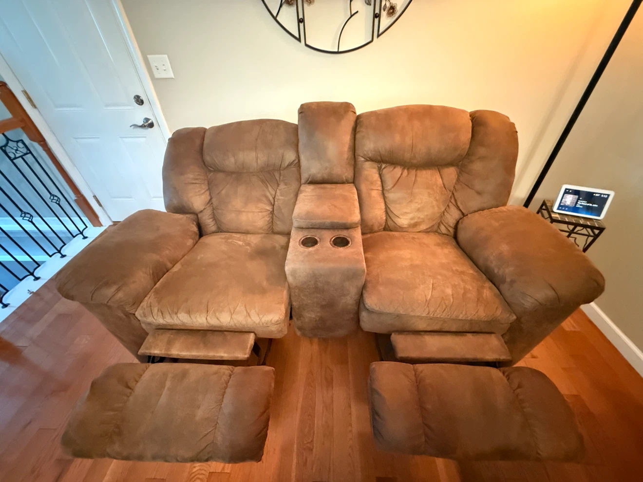 Reclining Couch and Loveseat with Console - photo 2