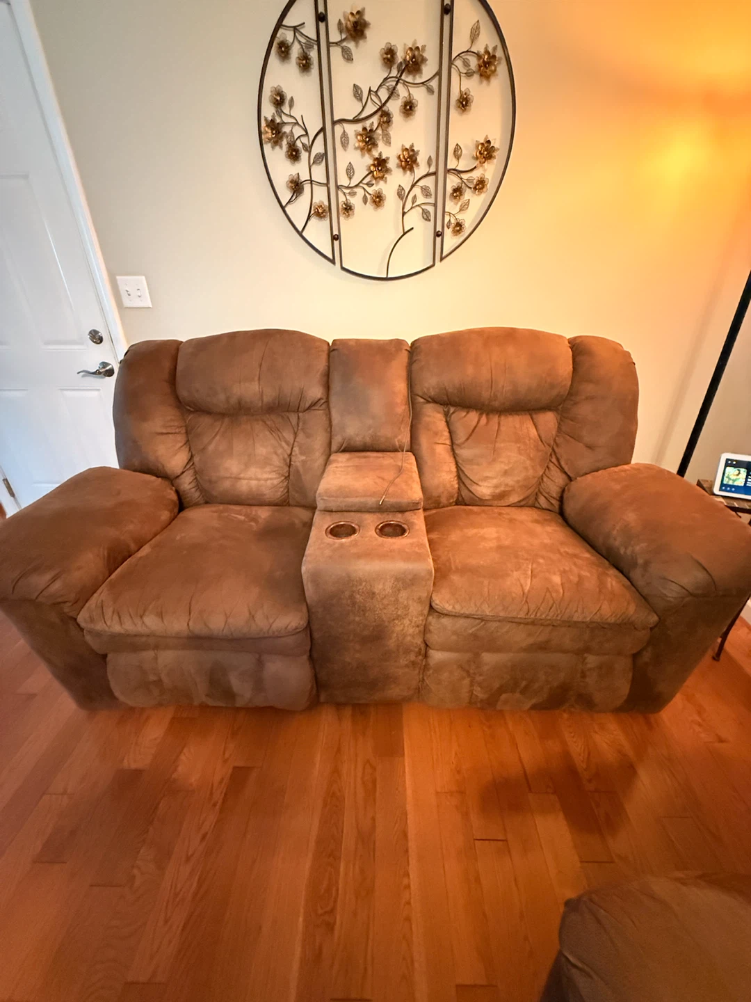 Reclining Couch and Loveseat with Console - photo 3