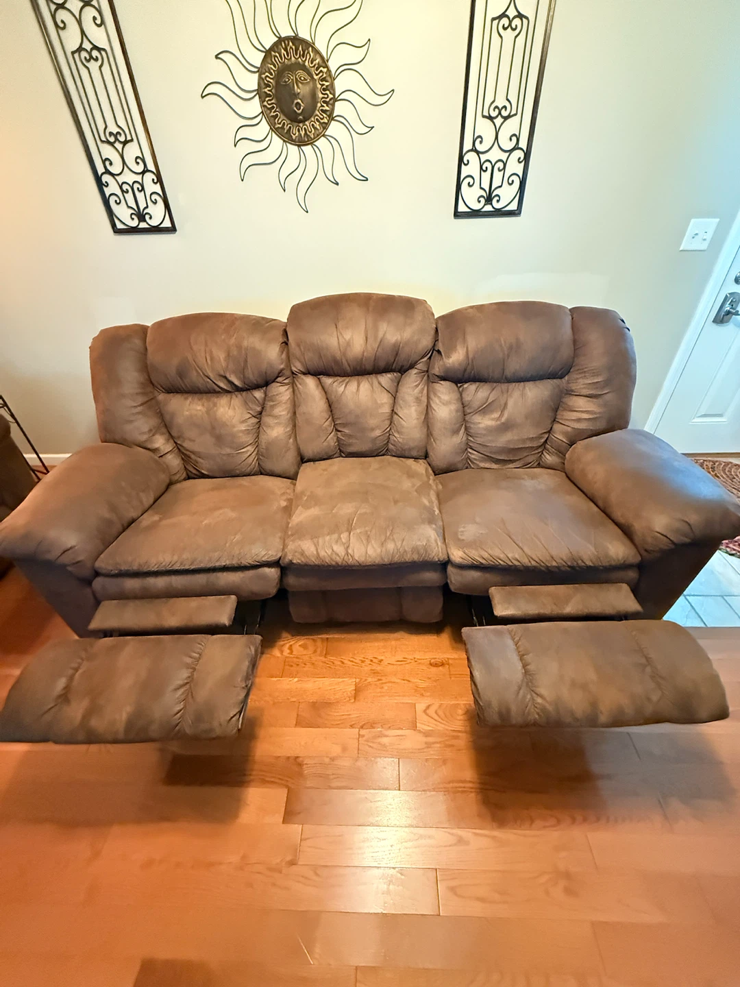 Reclining Couch and Loveseat with Console - photo 4