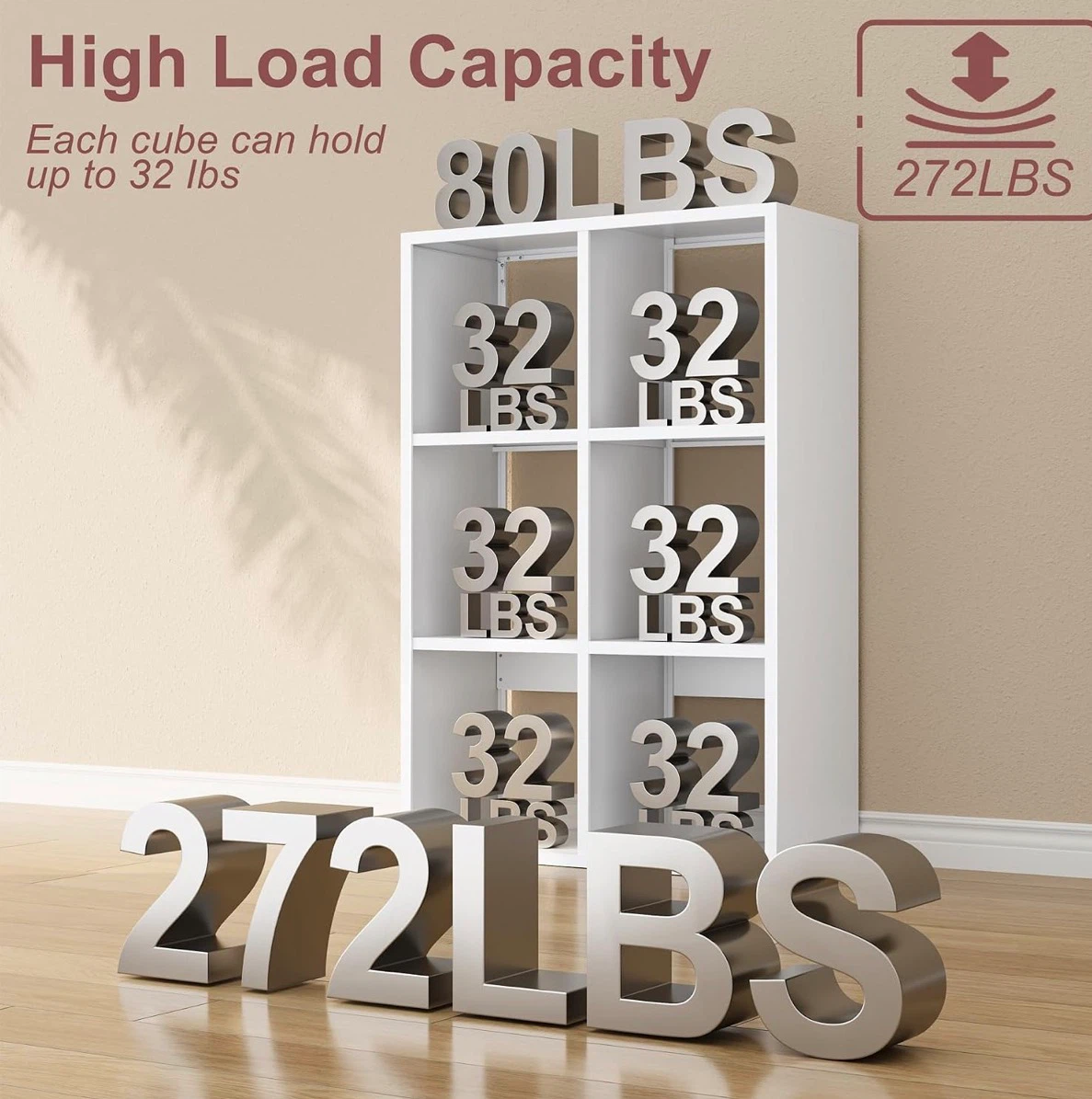 Cubeicals 6 Cube Storage Shelf Organizer Bookshelf White - photo 5