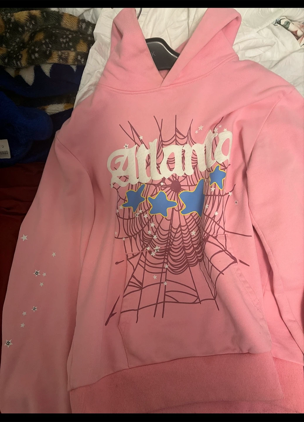 Pink Atlanta Spiderweb Hoodie