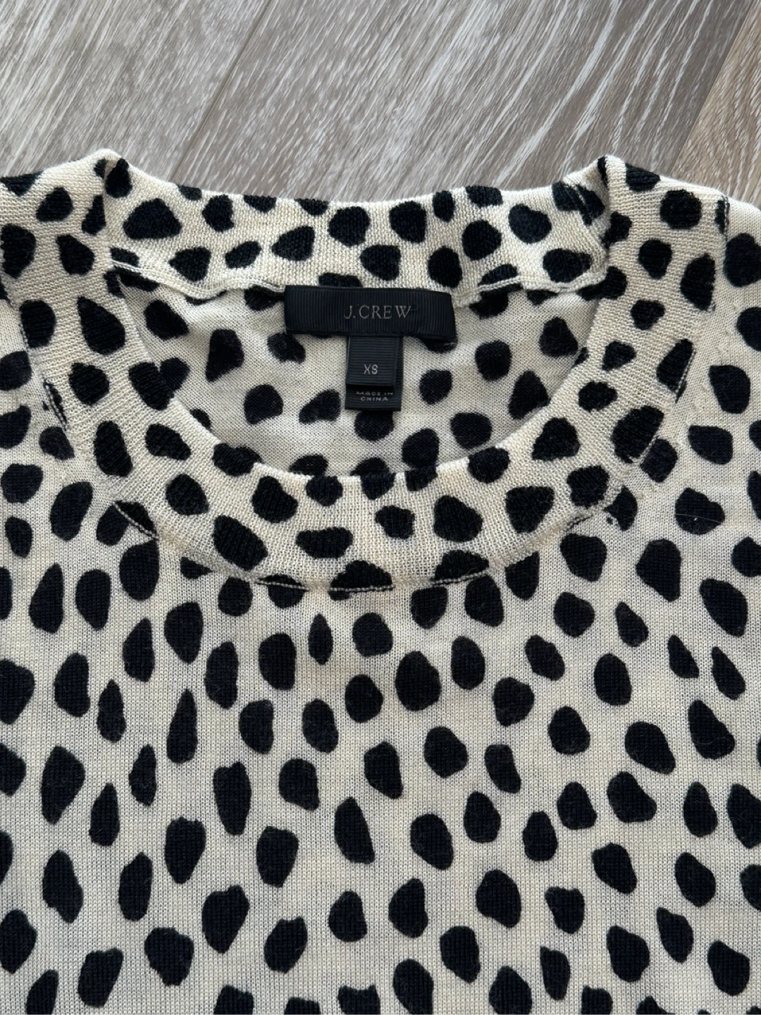 J. Crew Dalmation Print Crewneck Sweater XS - photo 2