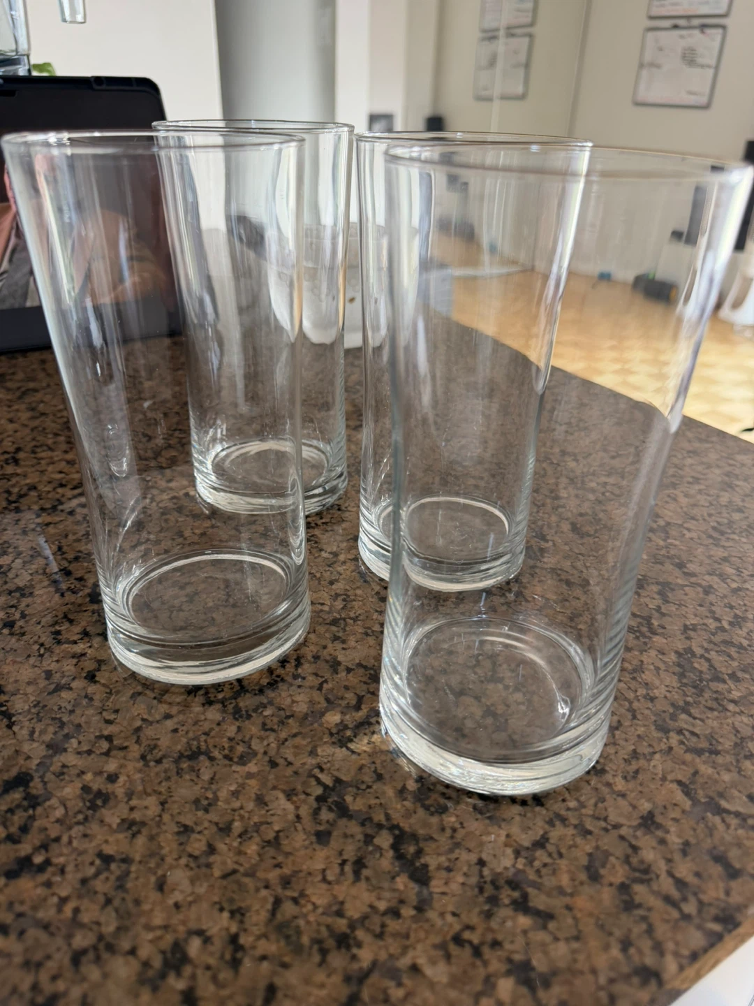 Set of 4 Clear Glass Tumblers