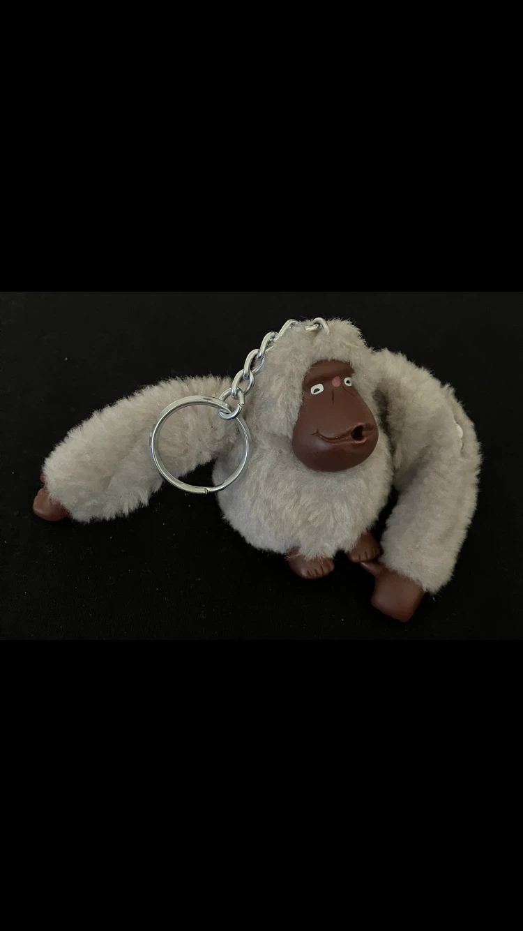Small Kipling Plush Silver/Grey Monkey Keychain 🐒🦧🦍🩶👜🎒👛 - photo 2