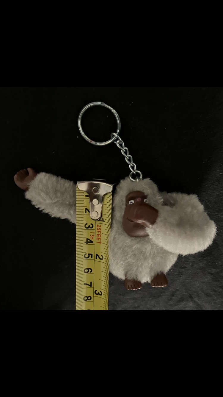 Small Kipling Plush Silver/Grey Monkey Keychain 🐒🦧🦍🩶👜🎒👛 - photo 3