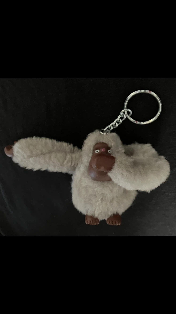 Small Kipling Plush Silver/Grey Monkey Keychain 🐒🦧🦍🩶👜🎒👛 - photo 5