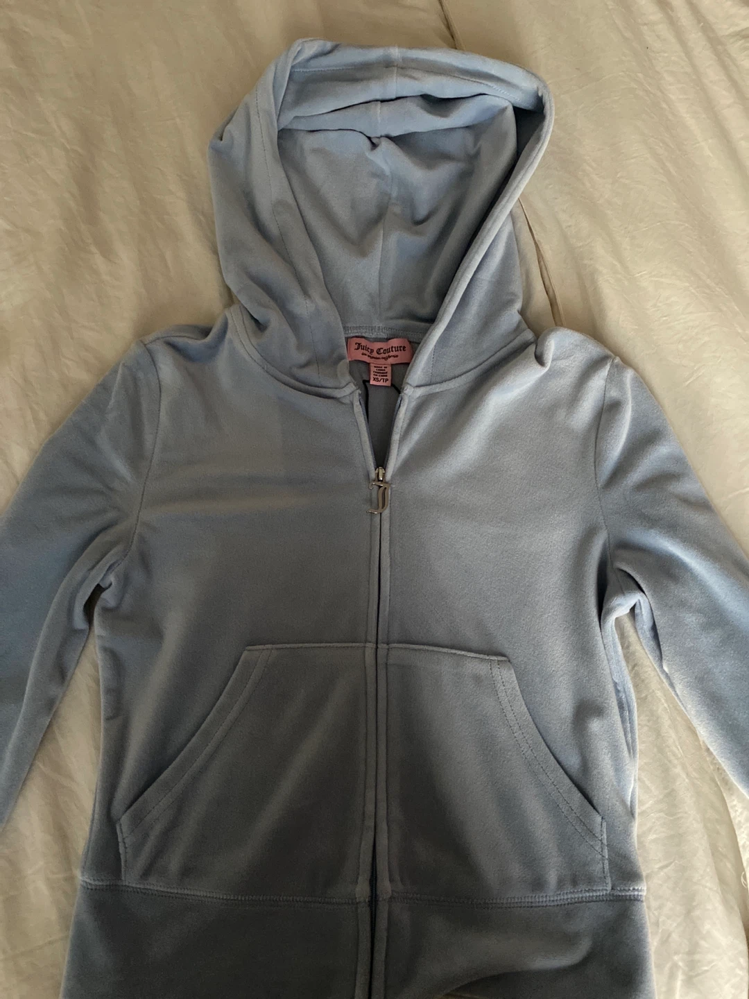 Juicy Couture Light Blue Velour Hoodie