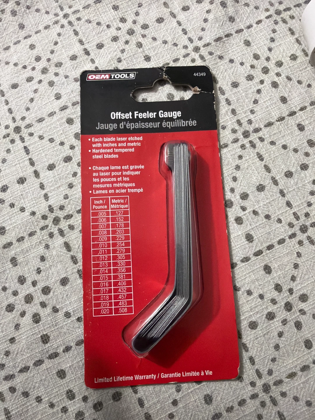 OEM TOOLS Offset Feeler Gauge 44349