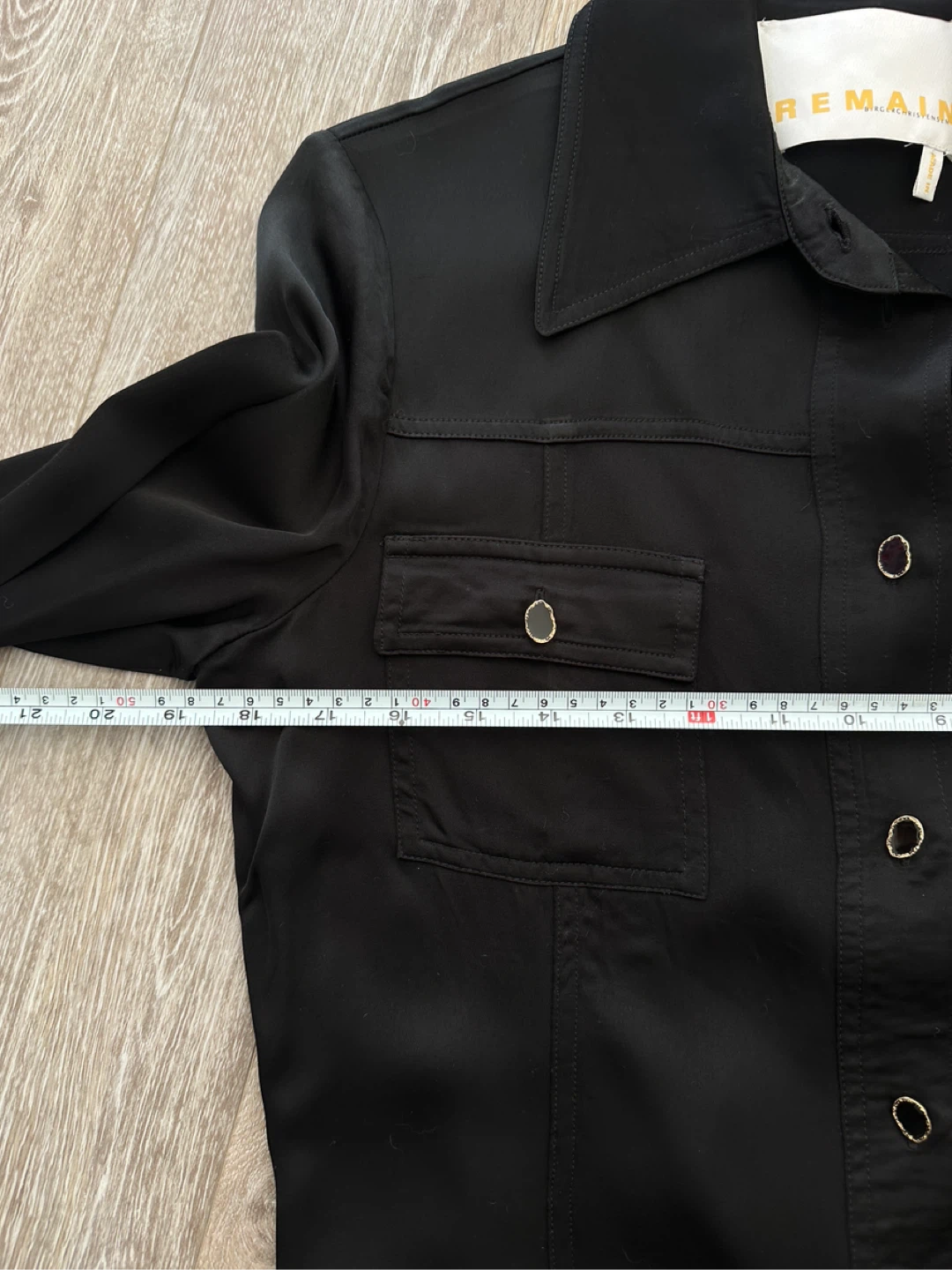 REMAIN Birger Christensen Black Button-Up Shirt size US4 - photo 3