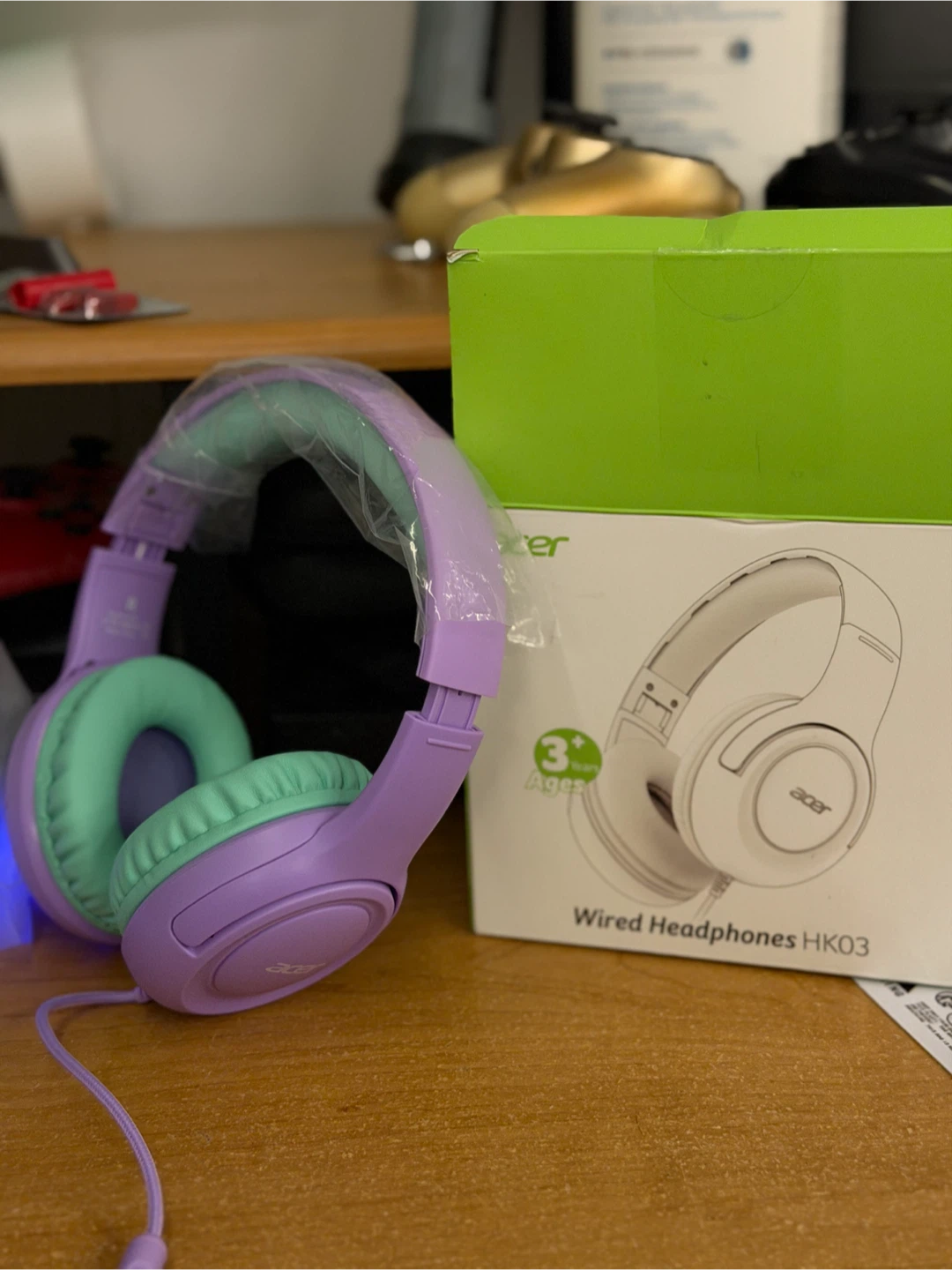 Acer Wired Headphones HK03 - Purple/Mint